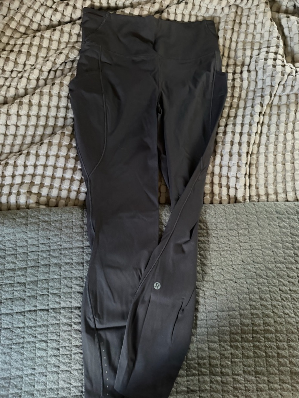 Lululemon Fast and Free Midnight High-Rise Athletic Leggings